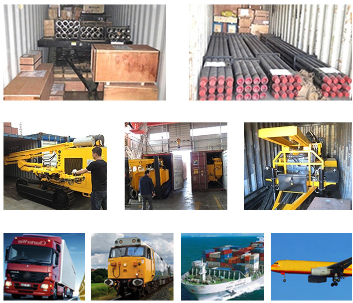 Depth 200m Pneumatic Crawler Drill Air Compressor Drilling Machine