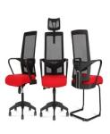 Red Task Chairs serving the staff put in the office / meeting room