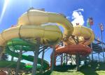 Giant Spiral Tube Water Slide , Outdoor Swimming Pool Adult Water Slide FRP