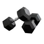 Wholesale Home Gym Fitness Equipment High Quality Hex Rubber Cover Dumbbell for