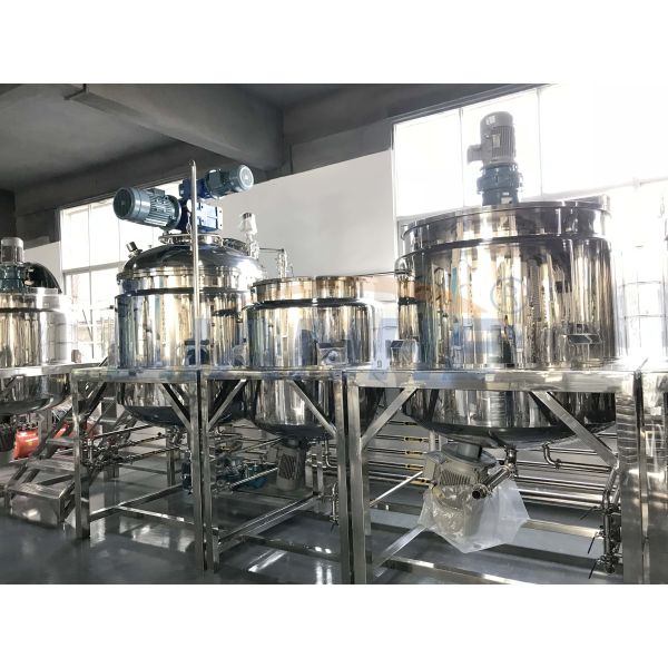 Fixed Type Tomato Ketchup Making Machine , 1000L Vacuum Emulsifying Mixer
