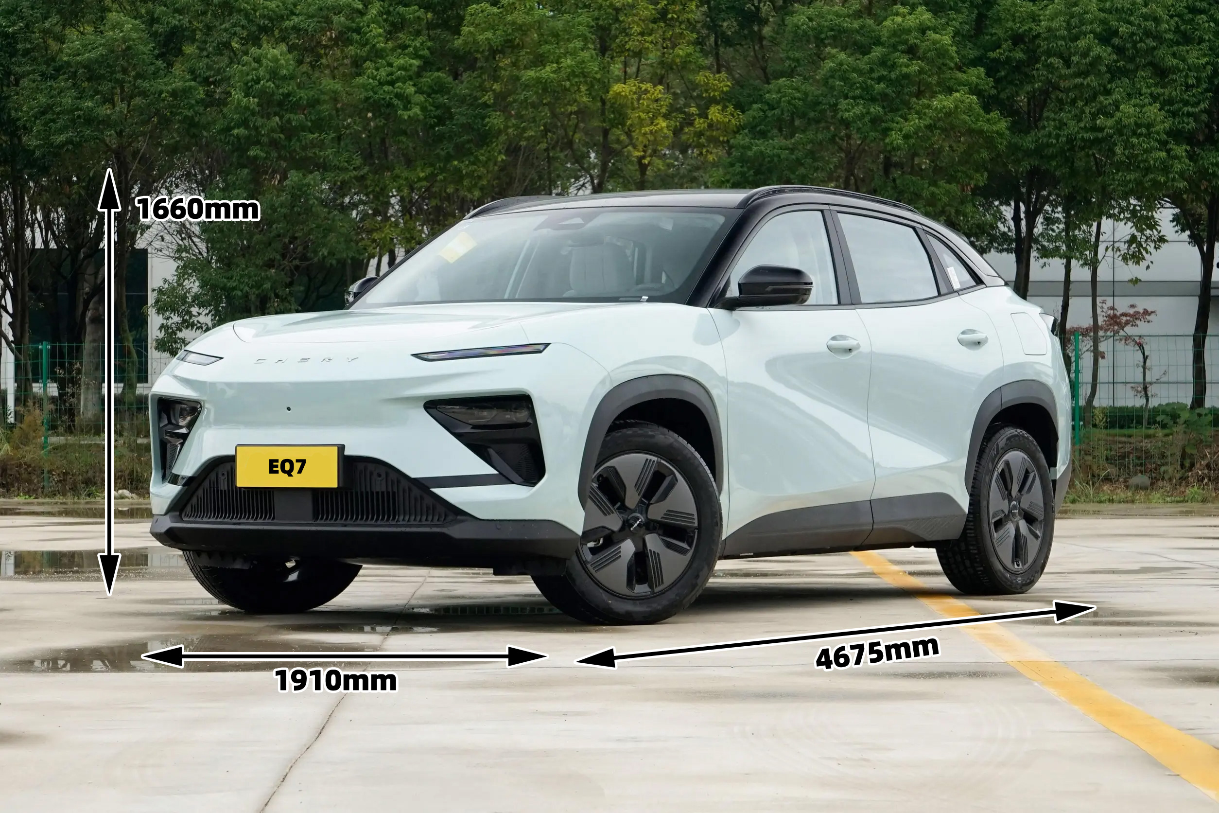 2024 Chery EQ7 and Used Electric SUV 412km 512km Energy Vehicle Fuel Type Electric Length * width * height mm 4675*1910*1660