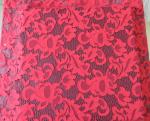 Fashion Red Elastic Guipure Embroidery Lace Fabric For Wedding Dresses