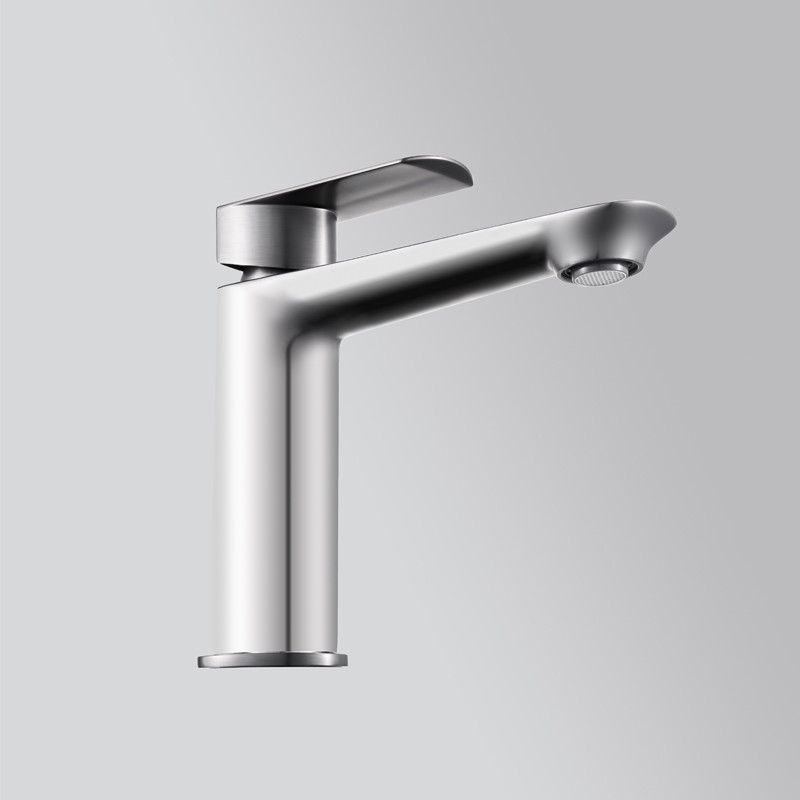 Modern Single Handle Bathroom Basin Mixer 185mm Chrome Color
