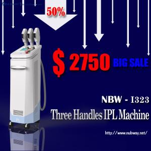 Wholesale Manufacture price! 50% off! 3 handles IPL instrument for hair removal, skin rejuvenation from china suppliers