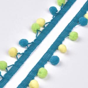 Wholesale 20KJ36 Macrame Cotton 3cm Pom Pom Fabric Trim from china suppliers