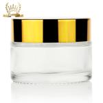 Aluminum Lid 5g-200g Cream Glass Jars Round Shape For Skin Care Cream