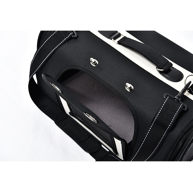 Black Color Pet Carrier Tote , Dog Carry Case Durable OEM / ODM Available
