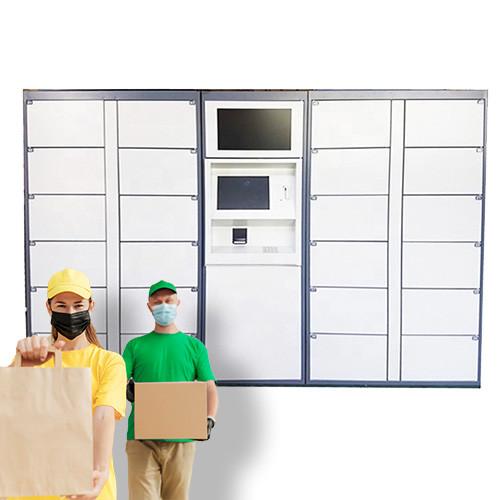 Keyless Outdoor Post Parcel Delivery Lockers With Android System And 22 Inch