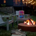 Decprative Round Wood Burning Corten Steel Fire Pit Bowl 70cm