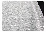 White Beaded Lace Fabric
