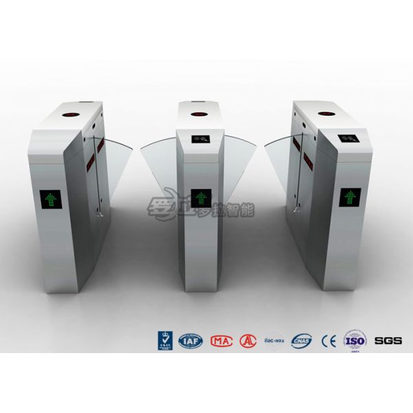 Metal Security Flap Barrier Gate Anti - Clamp 900mm Handicap With Fingerprint