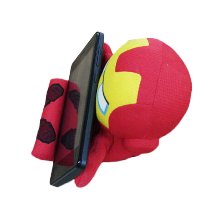 13cm red New Fashion Superman Alliance Desktop Plush Mobile Phone Rack
