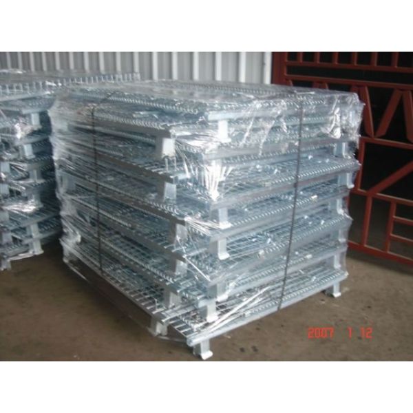 Foldable Steel Wire Storage Container Bin Heavy Duty OEM Accept 800-1200mm Width