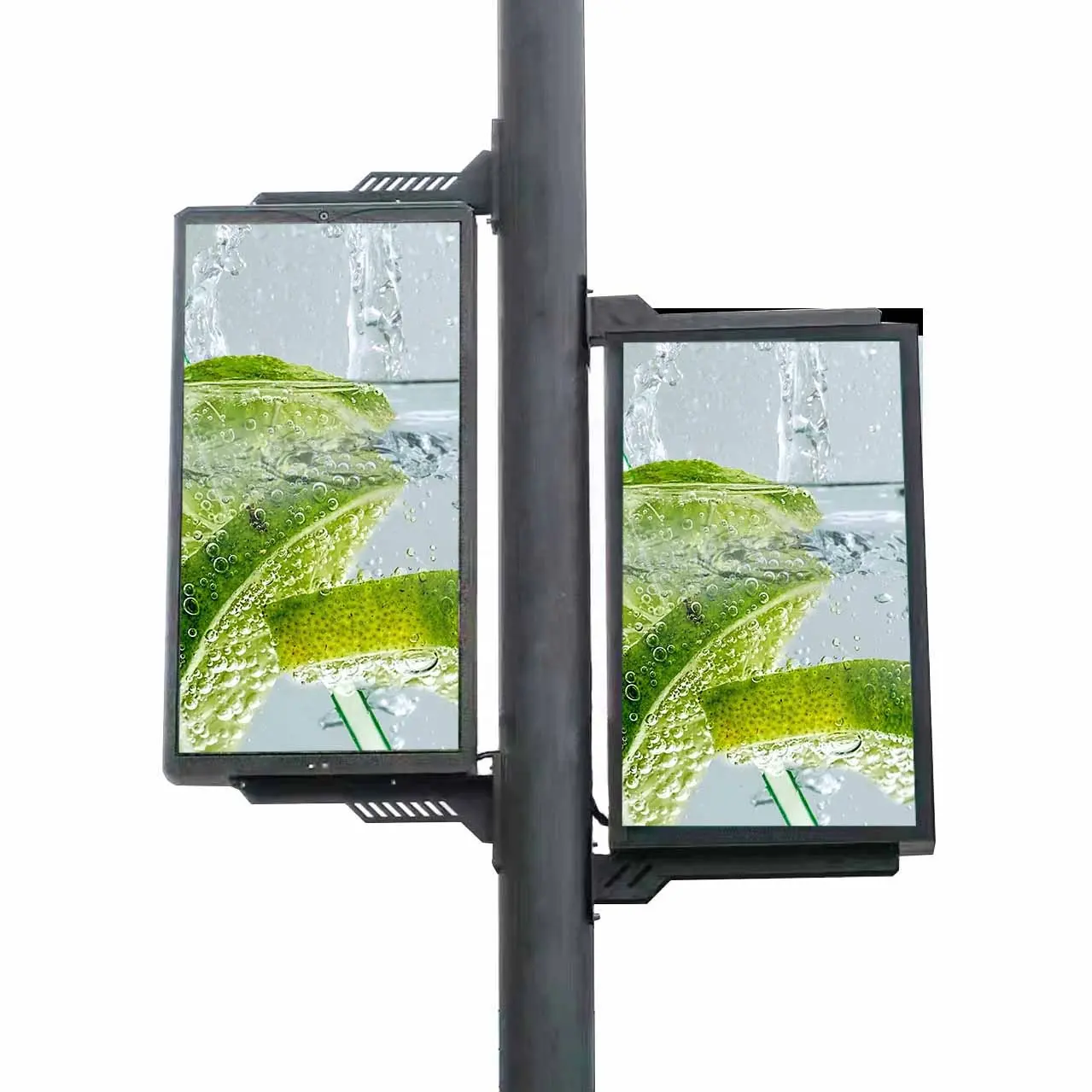 Wholesale P4 Outdoor Street Light Pole LED Display Standing Street LED Screen from china suppliers