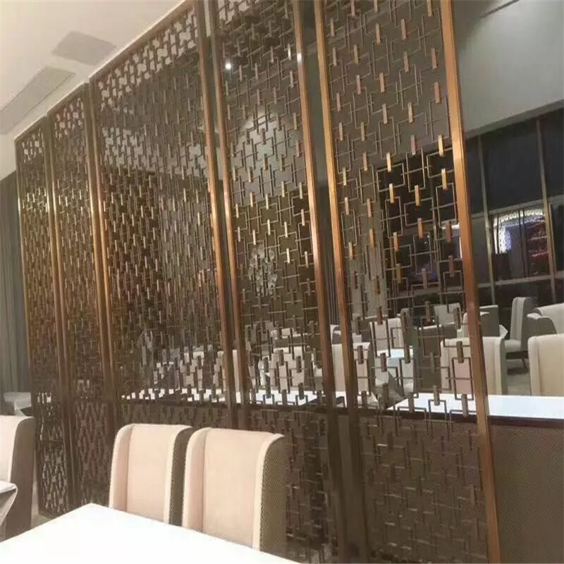 OEM curtain wall panel metal screen stainless steel finish brass color