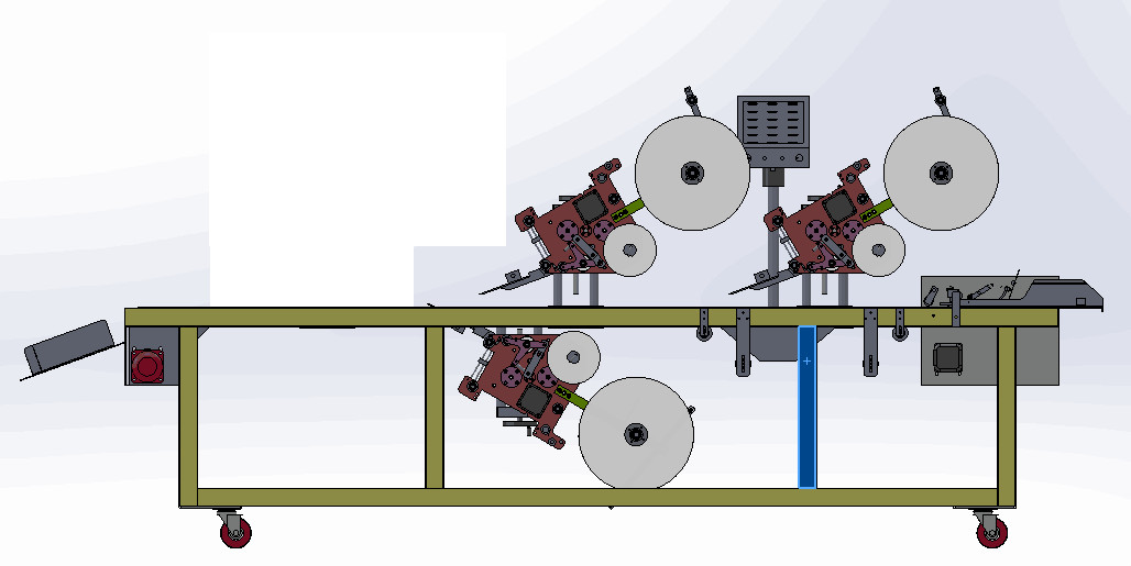 Small Fruit Carton Box Bag Labeling Machine 350mm 800W
