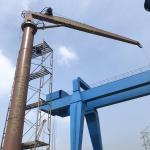 1.3t9.1m Stiff Boom Hydraulic Small Marine Cranes High Efficient