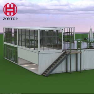 Wholesale Zontop China Prefabricated Light Steel Structure Container Office Prefab House from china suppliers