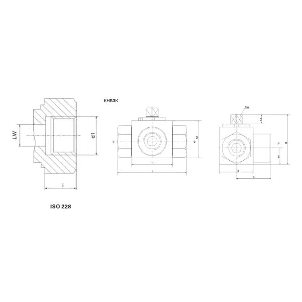 OEM Low Temperature KHB3K Hydraulic Ball Valve With Flanged Zinc Plating