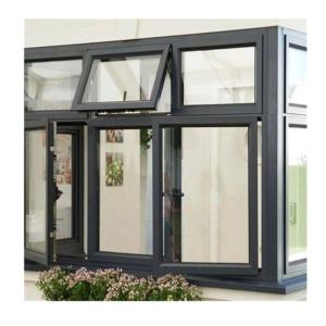 Wholesale Double Glazed Black Aluminum Alloy Awning Windows from china suppliers