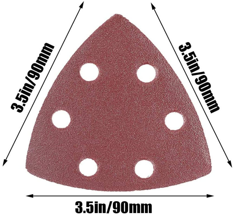 100pcs Triangular Sanding Pads Hook And Loop Sanding Sheet For Wood
