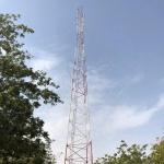 Galvanized Steel Angle Tubular Telecom Antenna Tower With Brackets