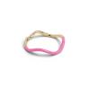 Buy cheap 925 Sterling Silver 18k Gold Pink Enamel Band Rings For Women Girls from wholesalers