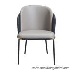 Black Matte Legs 83cm 53cm Steel Frame Dining Chairs For Kitchen Room