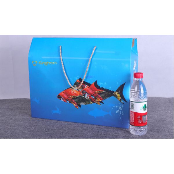Customized Size Wax Fresh Seafood Box With Professional Die Cutting