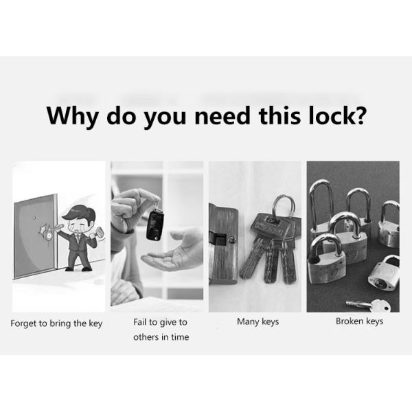 IP65 Intelligent Tuya Smart Padlock Easy Operation Smart Home Gate Lock