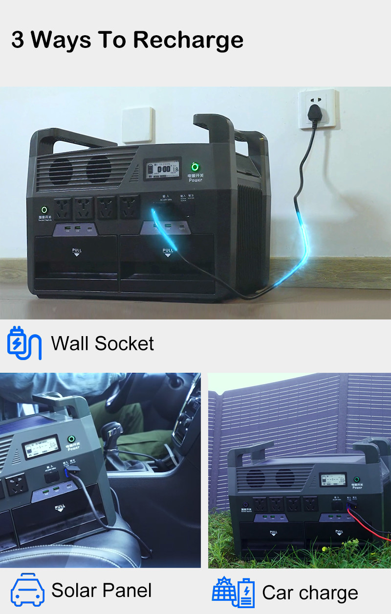 Power 3200W Portable Solar Energy Systems Generators Kit For Home With Lithium Battery
