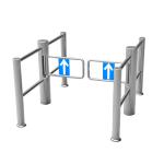 Supermarket Entrance Turnstile , Mechanical Supermarket Swing Gate