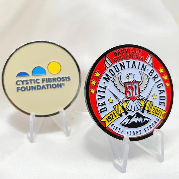 Custom Coin Souvenir Brass Gold Silver Logo 3D Metal Challenge Coin for Laser