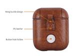 Shockproof Drop Proof Anti-Lost Carabiner Pu Leather Earphone Protective Bag