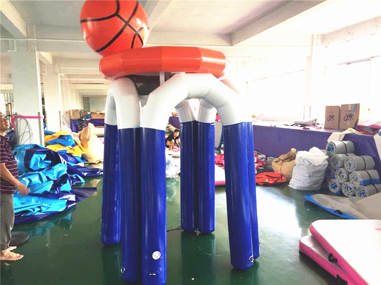 Fun Inflatable Interactive Games Party Games For Adults 1.9m Height Giant Inflatable Basketball Hoop Set