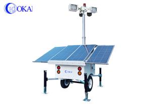 Wholesale OKAF Construction Site Surveillance Light Tower 4G 5G Mobile CCTV Trailer Solar Security Camera Tower from china suppliers