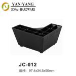 50mm high black furniture accessories injection plastic corner sofa legs JC-012