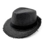 Retro Raw Edge Outdoor Beach Shade Breathable Straw Hat For People