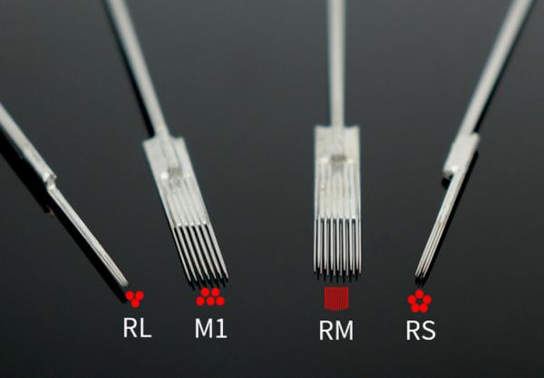 50 Pcs Pre - made RL Sterile Steel Disposable Tattoo Needles Round Liner Magnum