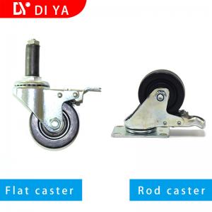 China Shock Absorption Chromium Industrial Caster Wheels Swivel Lock Damping on sale