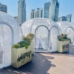 Outdoor Trade Show Tent Hotel Garden Party Luxury Glamping PC Winter Geodesic