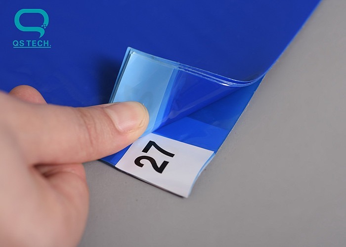High Sticky Cleanroom Sticky Mat Blue Polyester Floor Mats 24x36inch