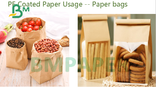 70gsm 80gsm 90gsm Oilproof Brown PE Coated Paper Rolls To Food Wrapping