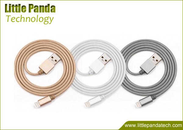 Good Quality Metal iPhone 5 USB Data Transfer Cable USB Charging Cable Nylon