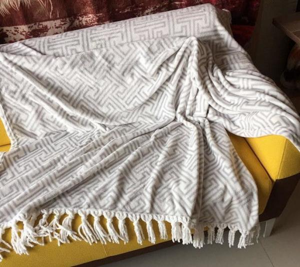 Cozy Polyester Super Soft Flannel Print Blanket Warm Throw Blankets For Sofa /
