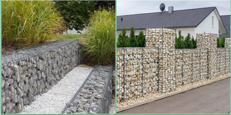 Wire Mesh Gabion Box Gabion Wire Baskets For Stone Retaining Wall Gabion Fence System