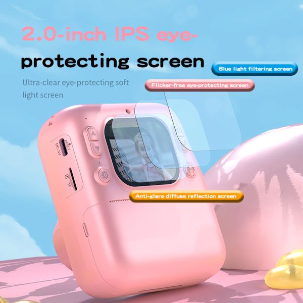 2.0-inch LPS Children's Printing Camera Y300H with Type C and 1080P Video Photo booth/continuous shooting/time-lapse