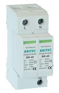 Wholesale BR-40 2P 150V-440V Surge Protection Device 20kA-200kA Spd Lightning surge arrester from china suppliers