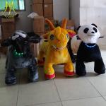 Hansel shopping mall electric walking mountable animal plush ride on toys